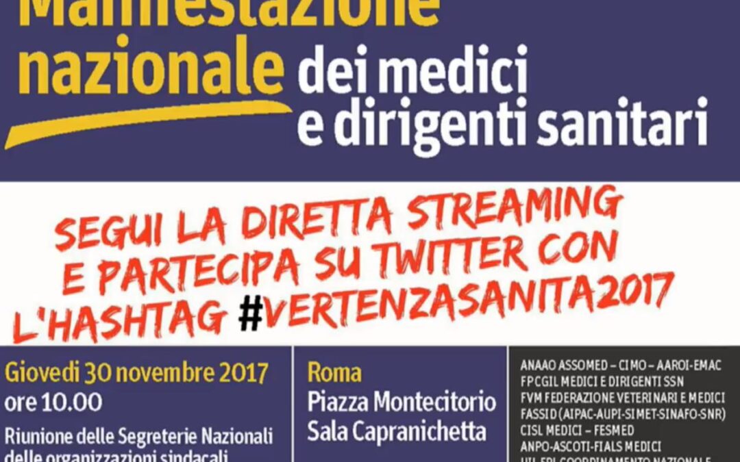 Manifestazione Nazionale dei medici e dirigenti sanitari