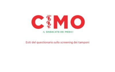 Esiti del questionario sullo screening dei tamponi