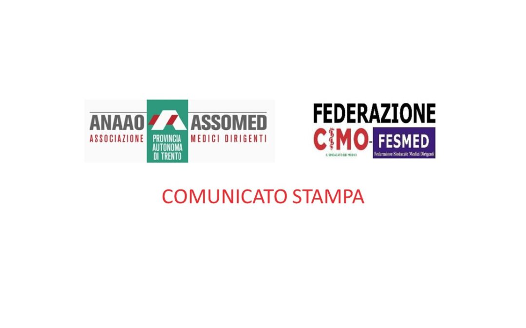 Comunicato Stampa congiunto ANAAO-CIMO provincia di Trento