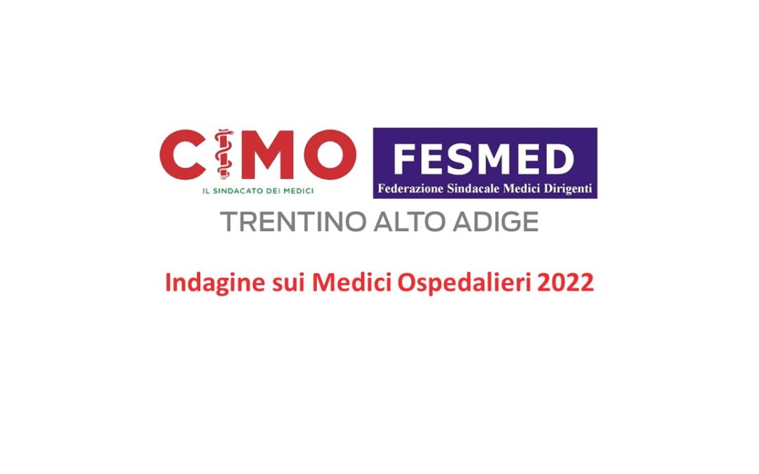 Indagine CIMO FESMED Nazionale sui Medici Ospedalieri 2022