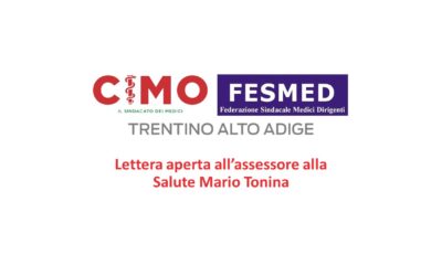 Lettera aperta all’assessore alla Salute Mario Tonina